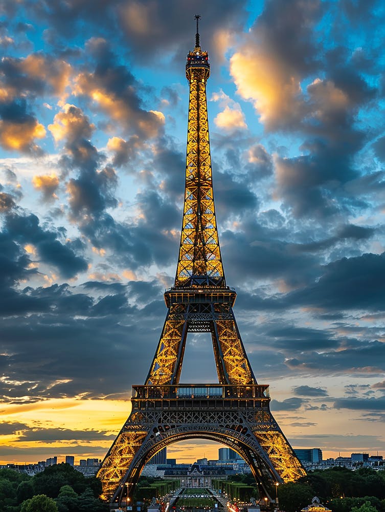 Eiffel Tower At Sunset 2