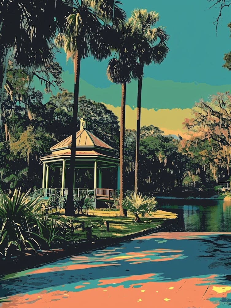 Audubon Park And Zoo Storybook Illustration 2