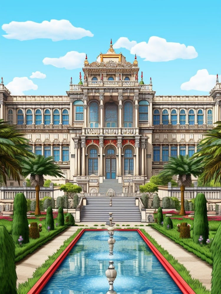 Dolmabahe Palace Pixel Art 7