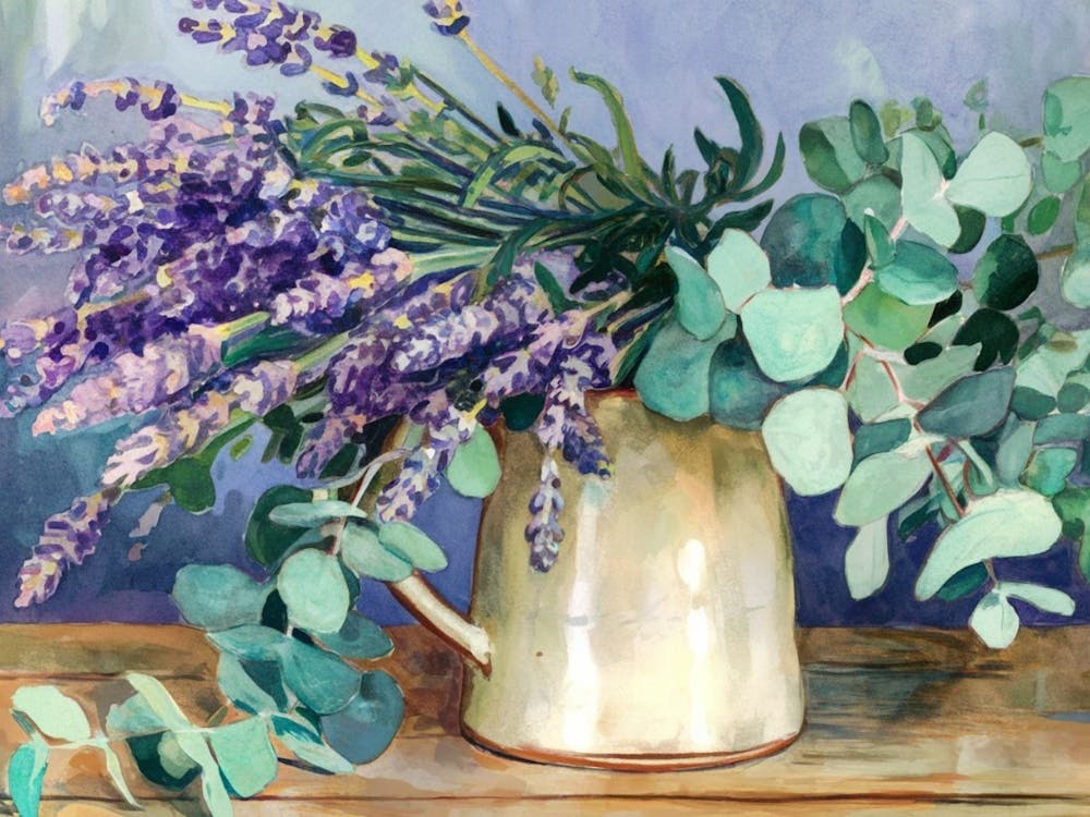 Flowers in a Glass Jar - Still Life