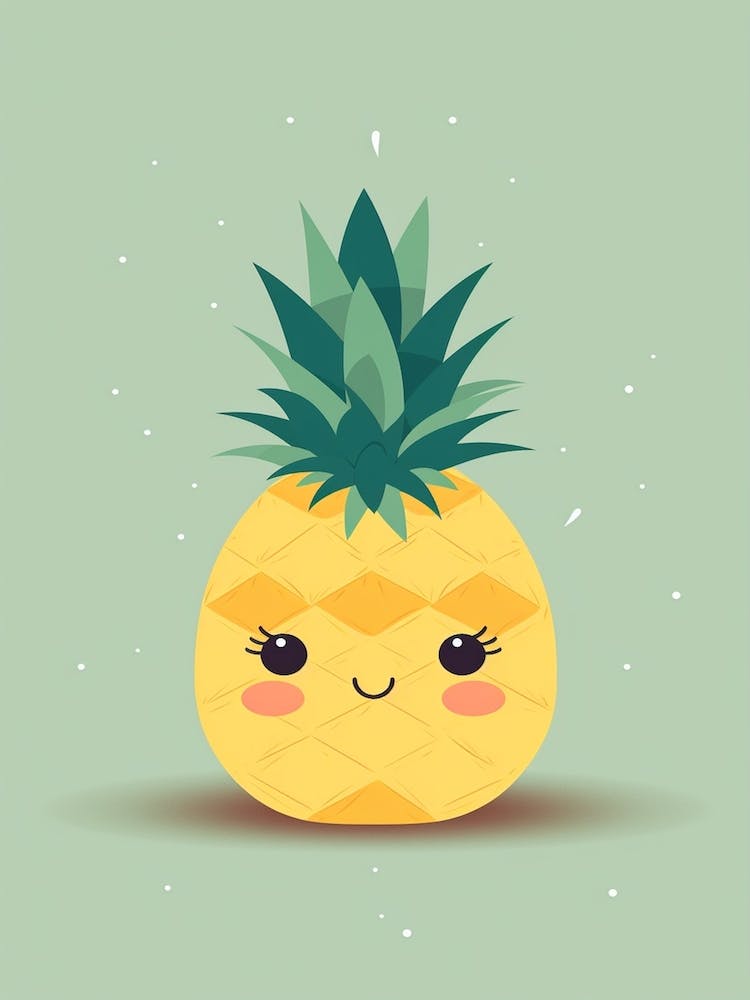 Pineapple Kawaii Illustration 3