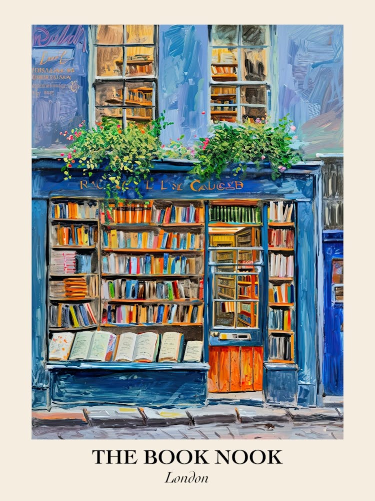 London Book Nook Bookshop 1 Poster