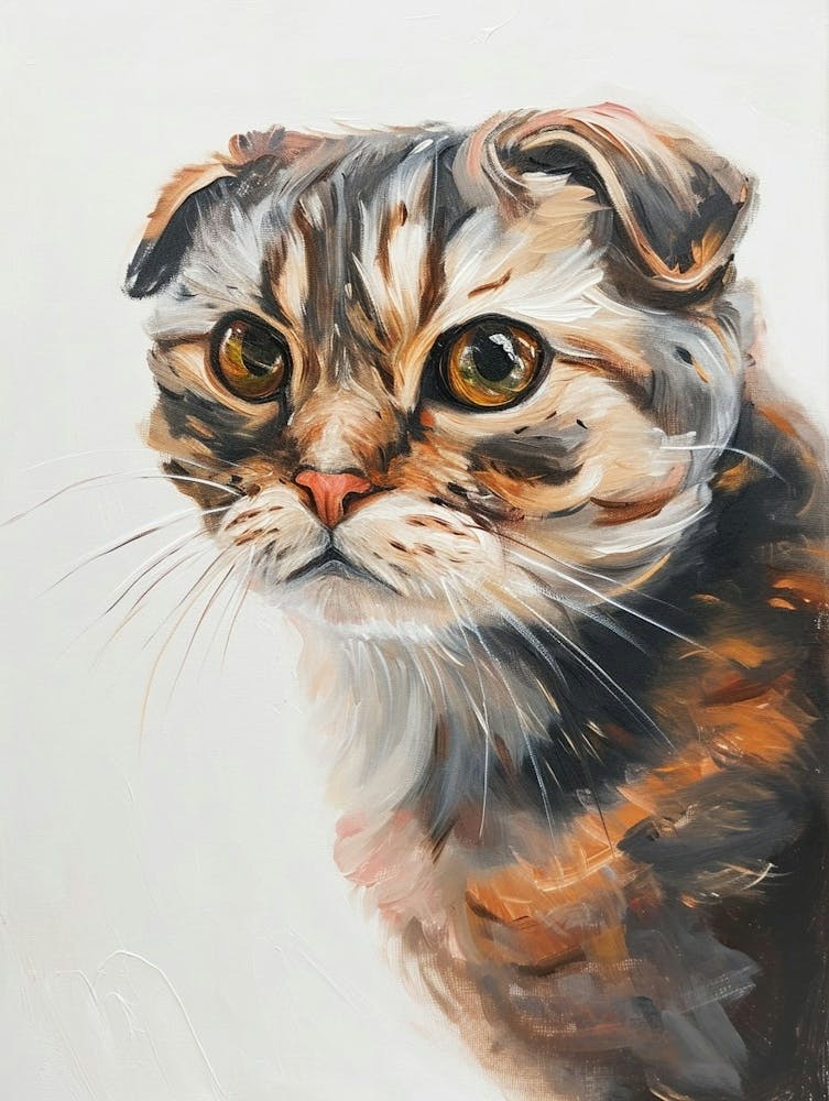 Scottish Fold Cat Painting 3