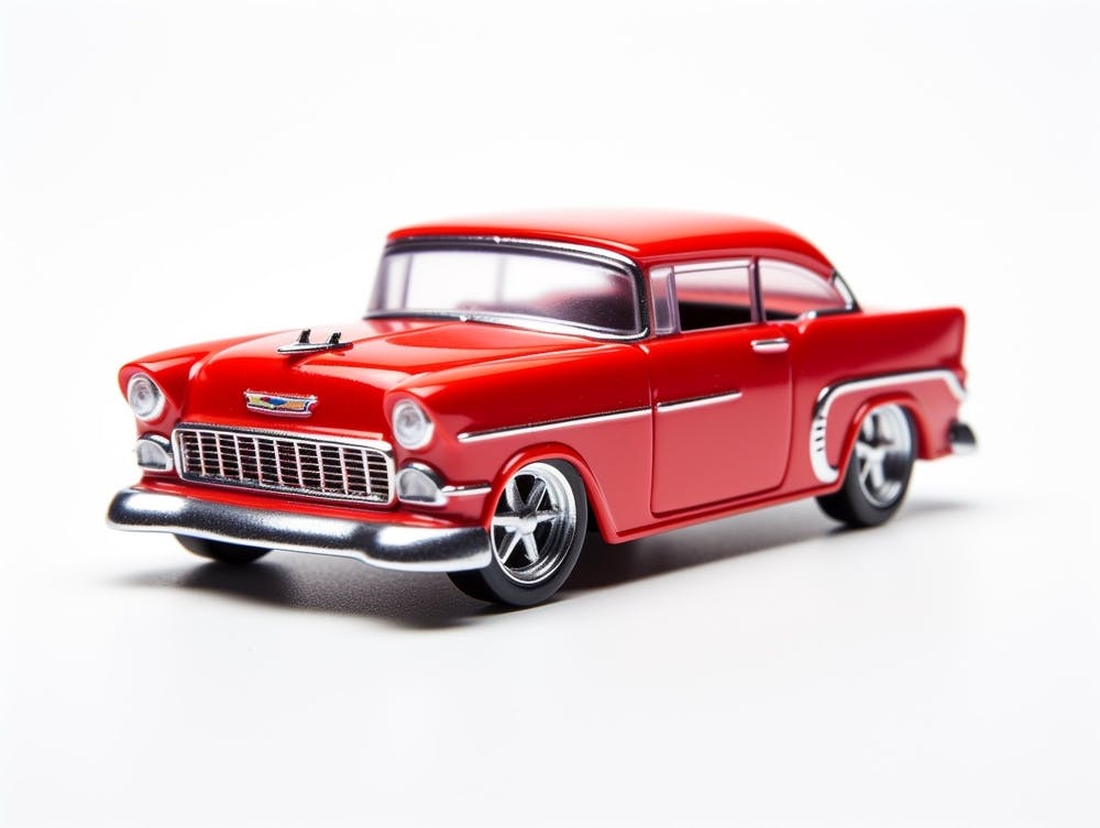 Toy Car 55 Chevy Bel Air Gasser Red