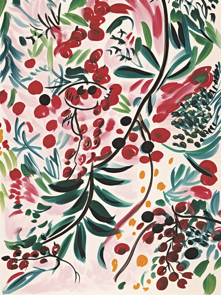 Cranberry Fruit Drawing 1