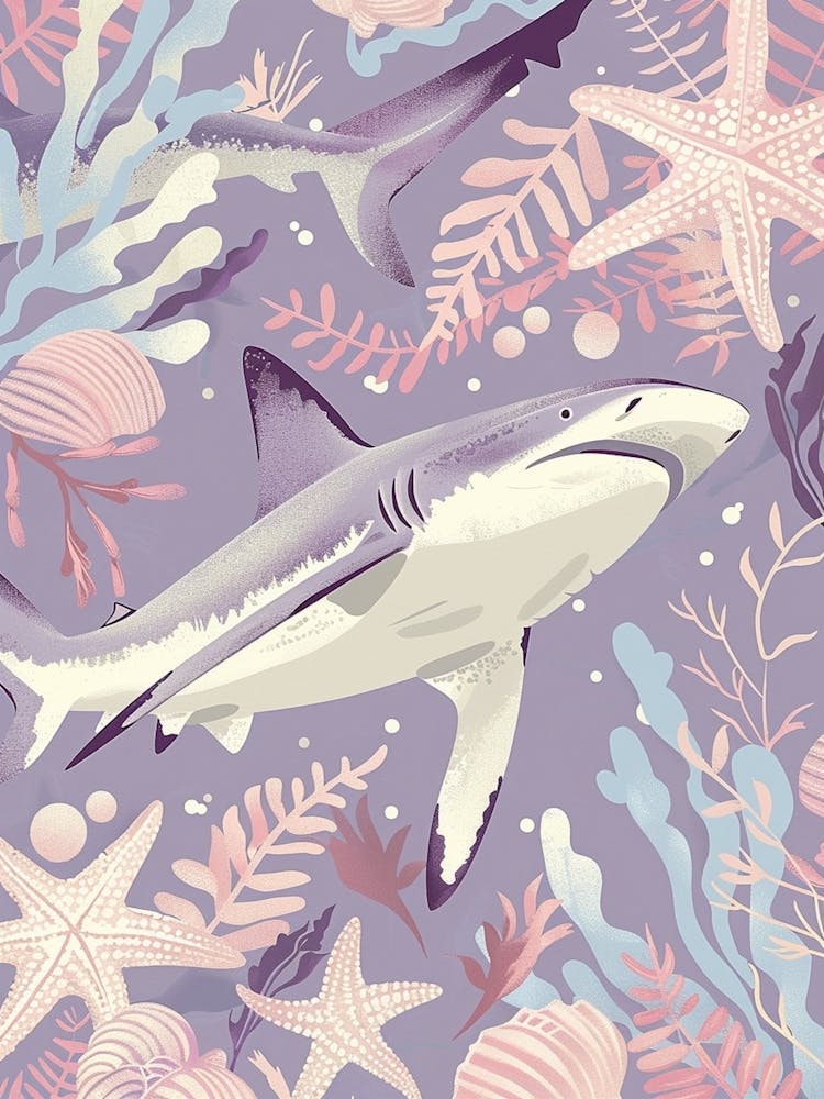 Purple Smooth Hammerhead Shark 1