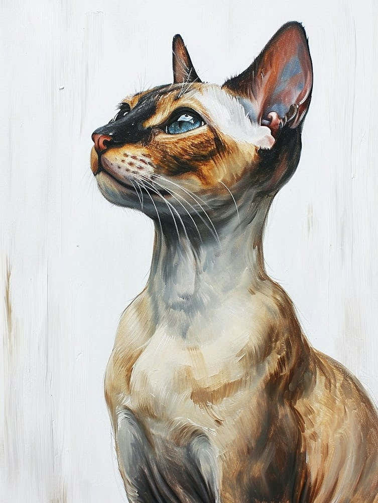Oriental Shorthair Cat Painting 3