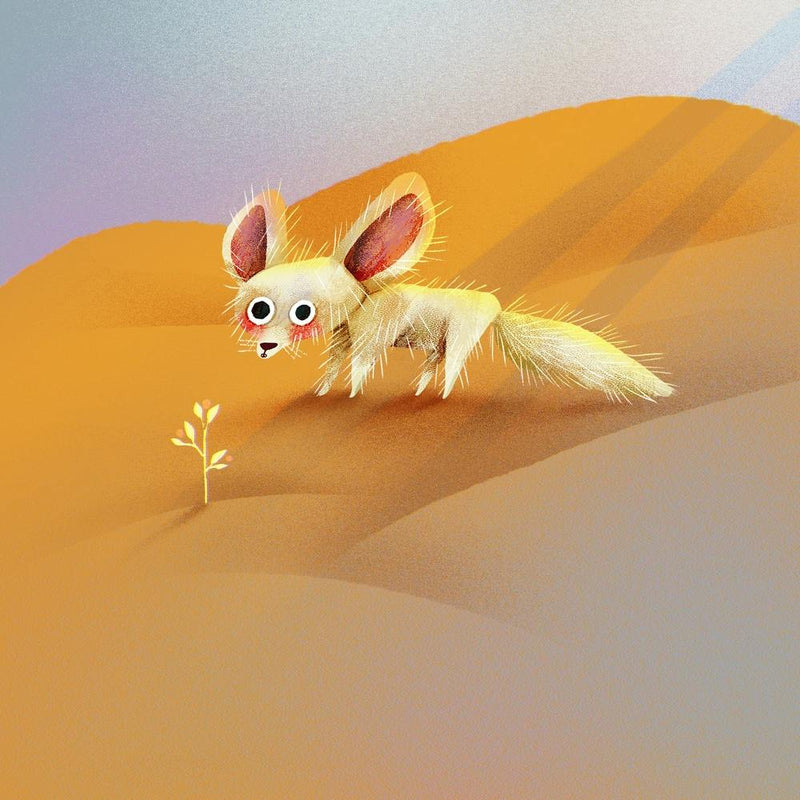 Fennec in the desert