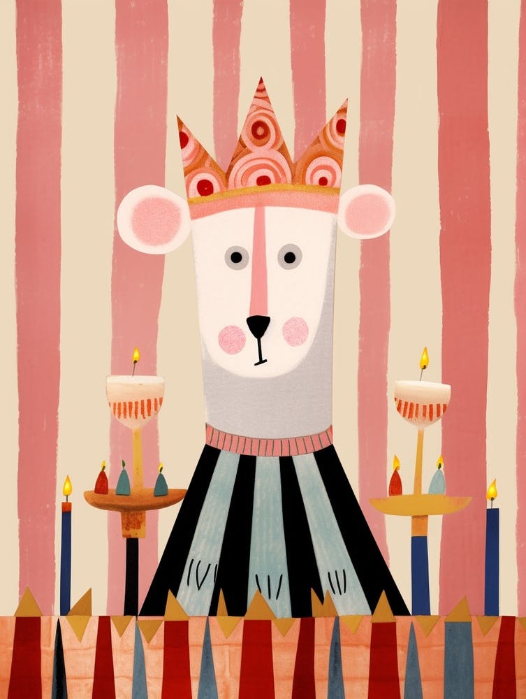 Little Opossum Wearing A Crown