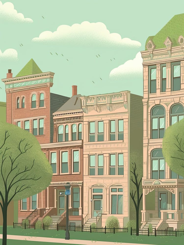 Chicago United States Travel Illustration 1