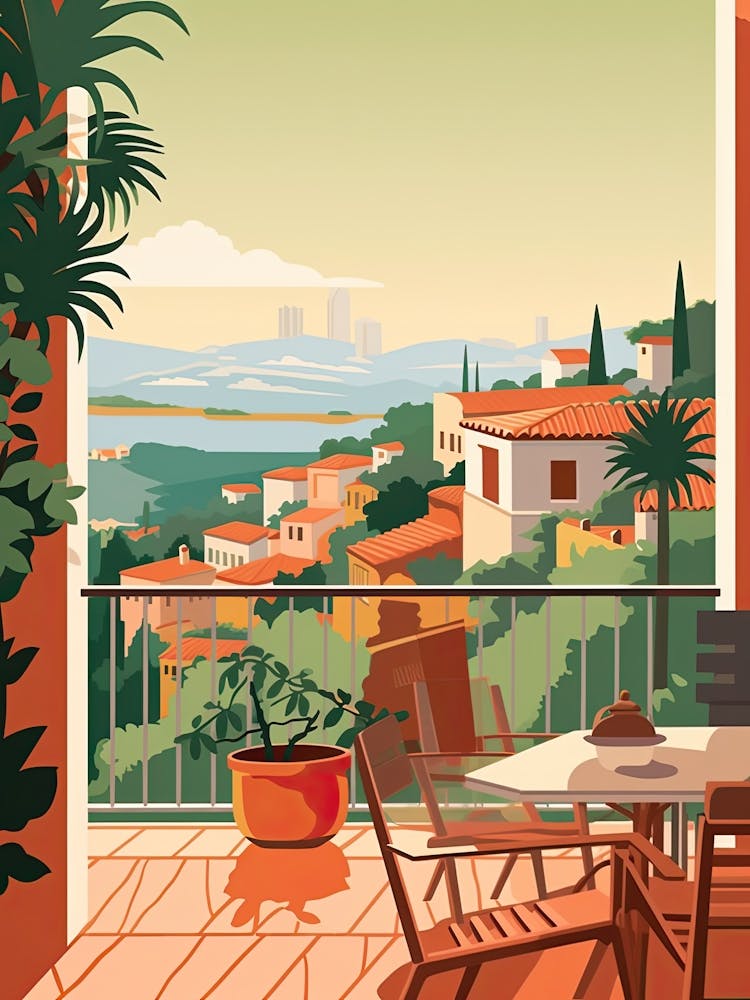 Costa Del Sol, Spain, Graphic Illustration 2