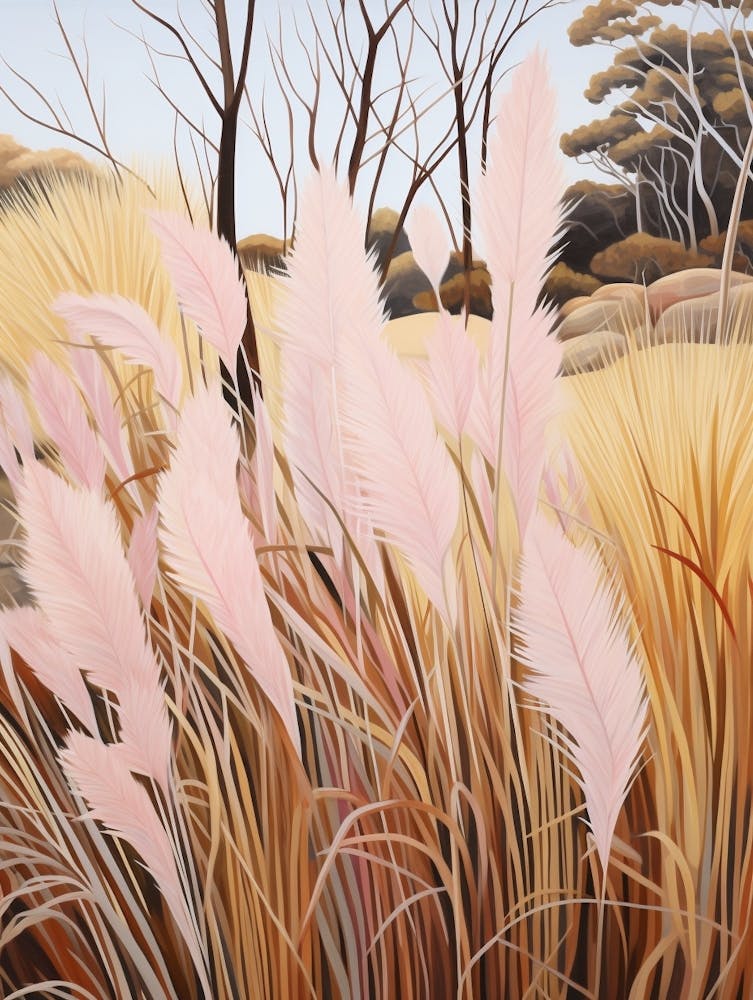 Fountain Grass 3 Flower Painting