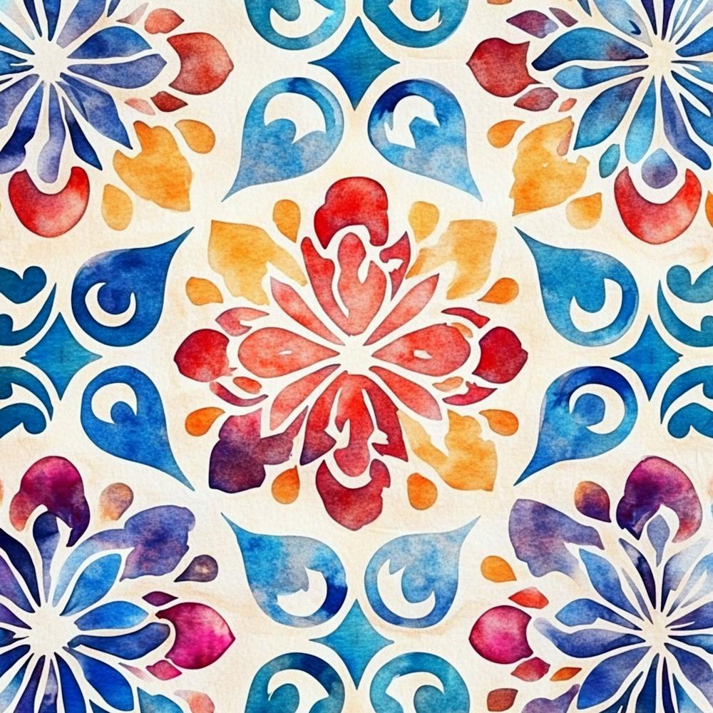 Watercolor Mandala Patterns 3