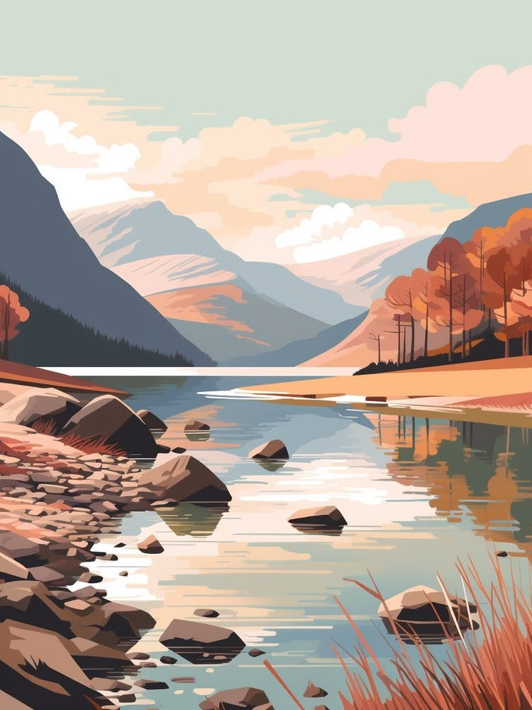 Lake District National Park England 1 Hiking Trail Landscape