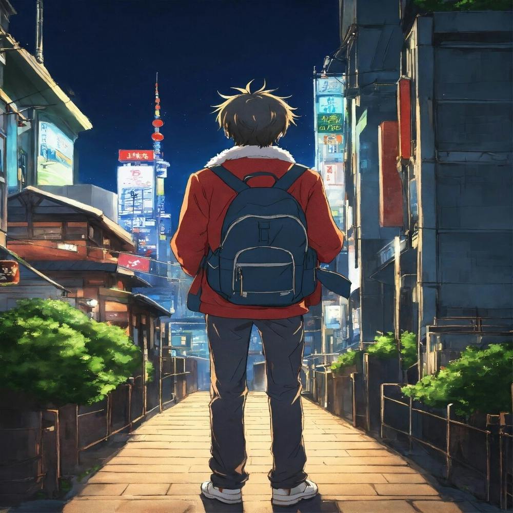 Anime Character In The City