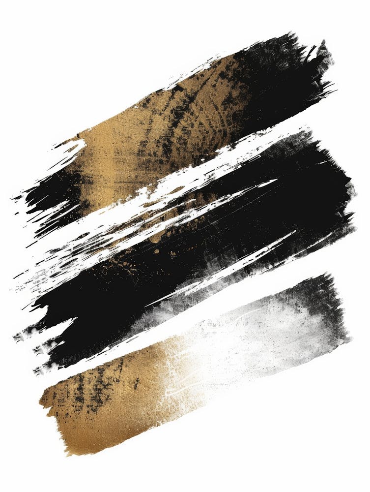 Gold And Black Brush Strokes 19