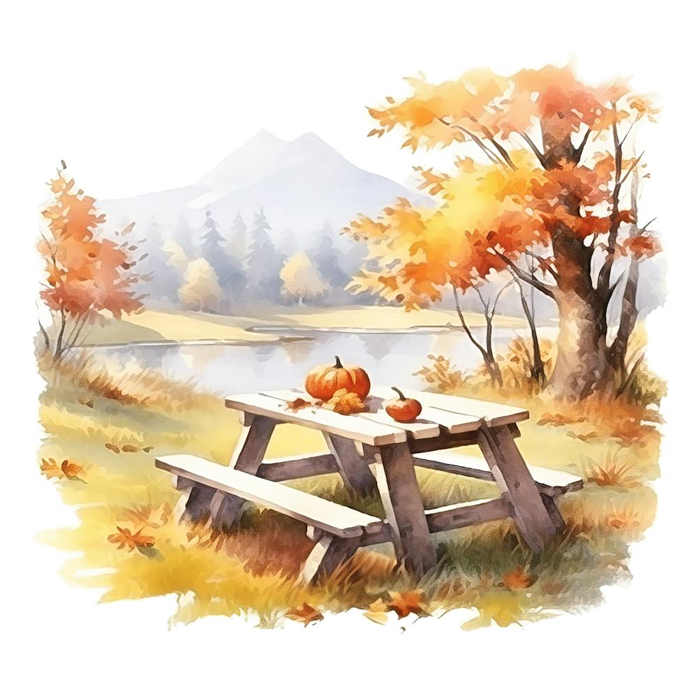 Autumn Picnic Table 1