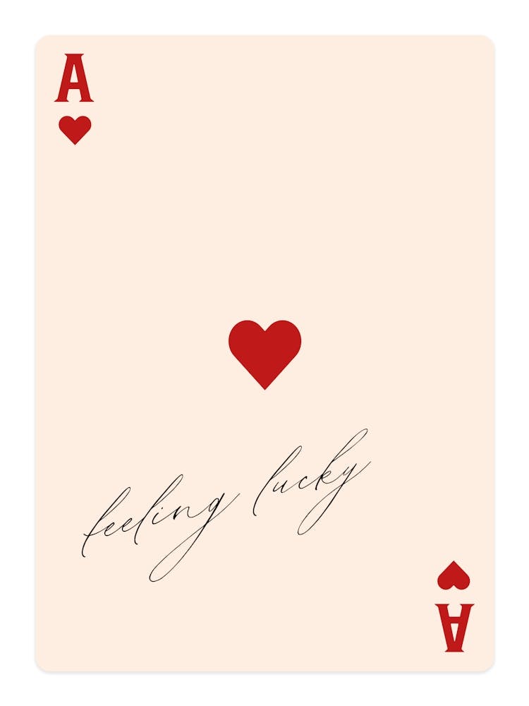 Retro Ace Of Hearts Playing Card