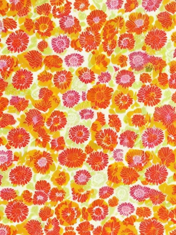 Chrysanthemum Floral Print Retro Pattern 2 Flower