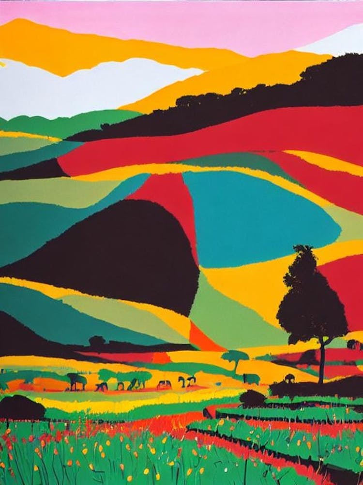 Maasai Mara National Park Kenya Abstract Colourful