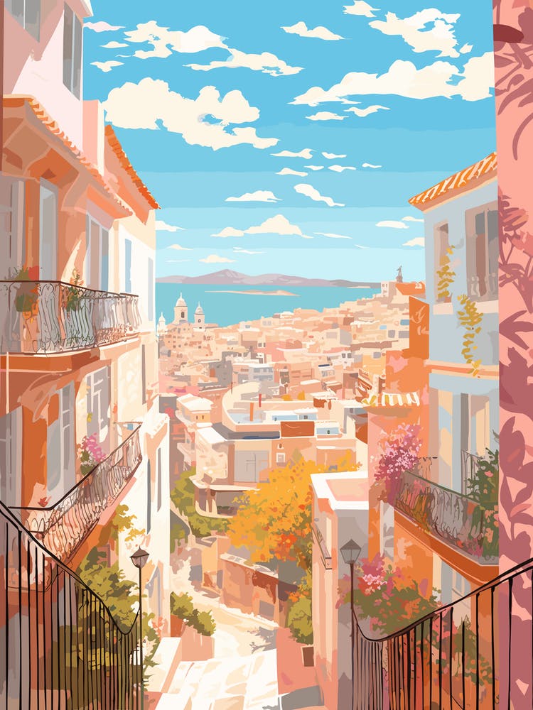 Malaga Spain 4 Illustration