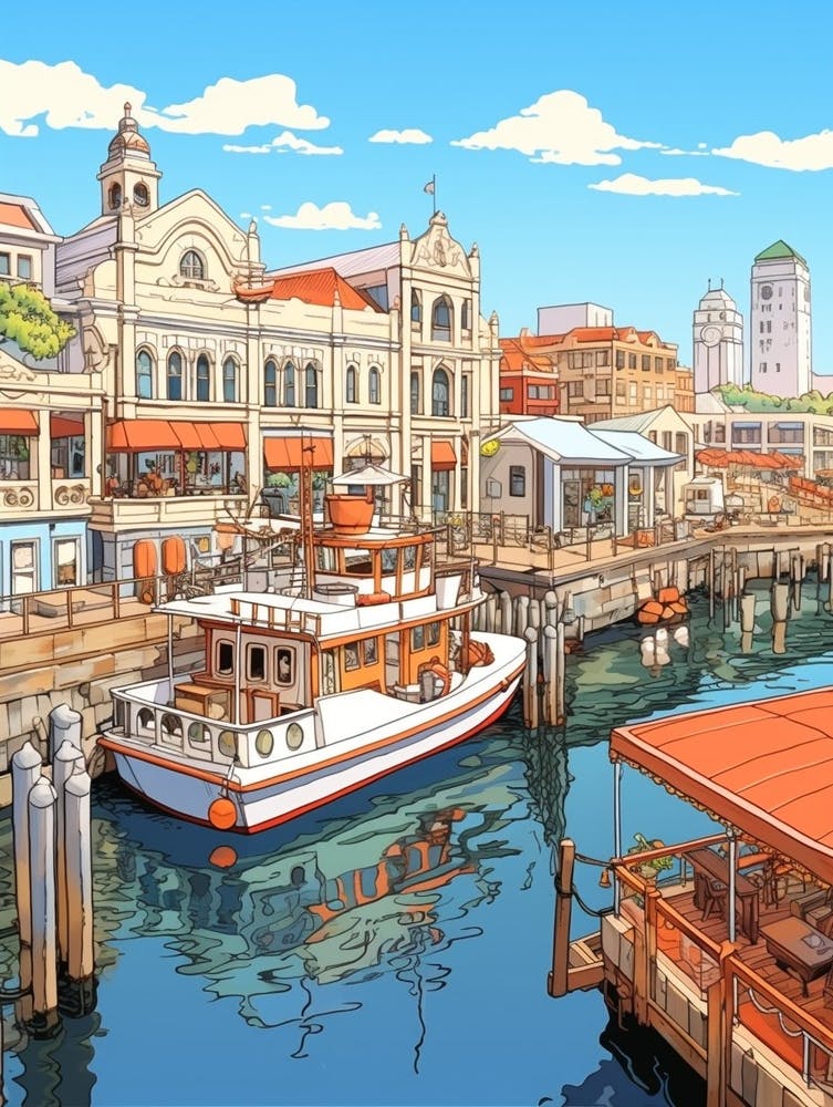 Victoria And Alfred Waterfront Cartoon 2