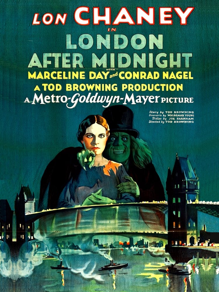 London After Midnight, Horror Movie Poster, 1927