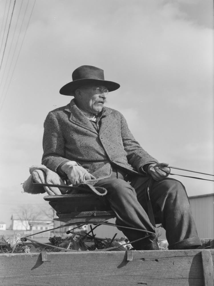 Untitled Photo, Possibly Related To Farmers Talking While In Town, Eufaula, Oklahoma By Russell Lee