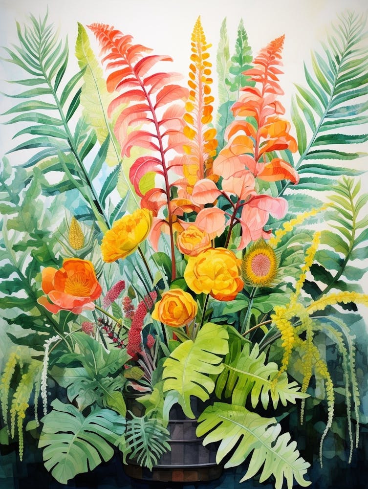 Tropical Plant Painting Boston Fern 3