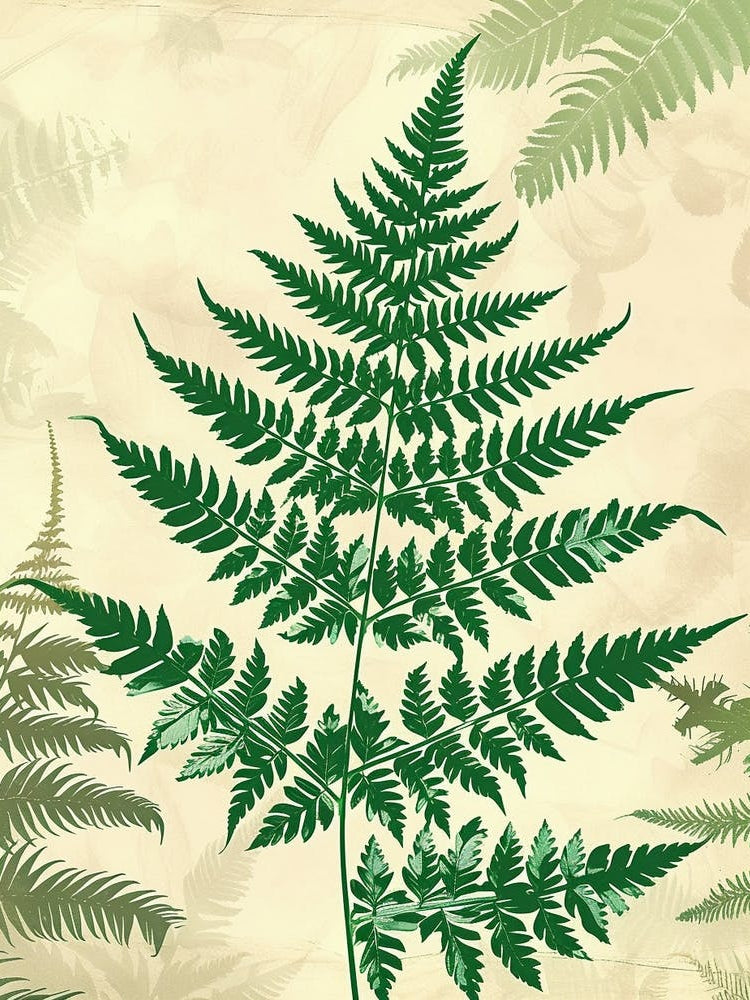 Pattern Poster Japanese Painted Fern 2