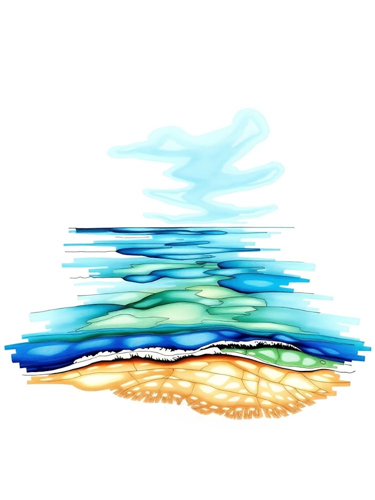 Watercolor Seascape