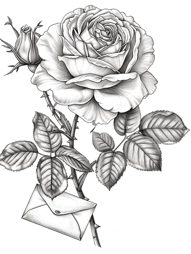 Roses Sketch 36