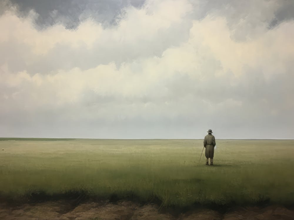 Farm Hand In Field Painting