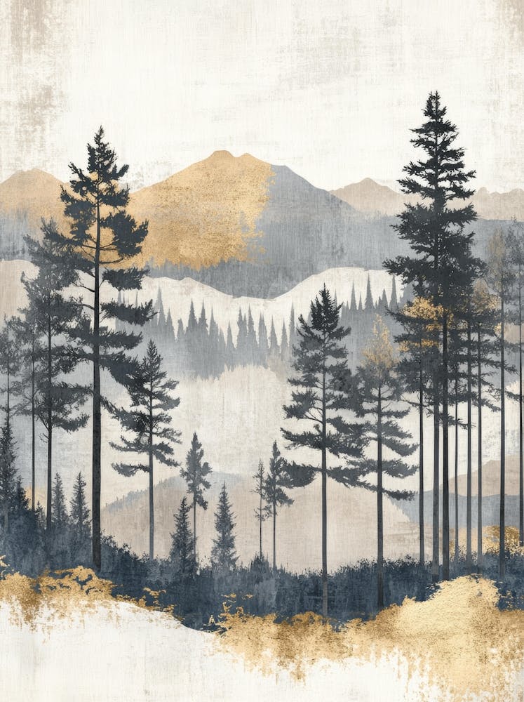 Pines In The Mist