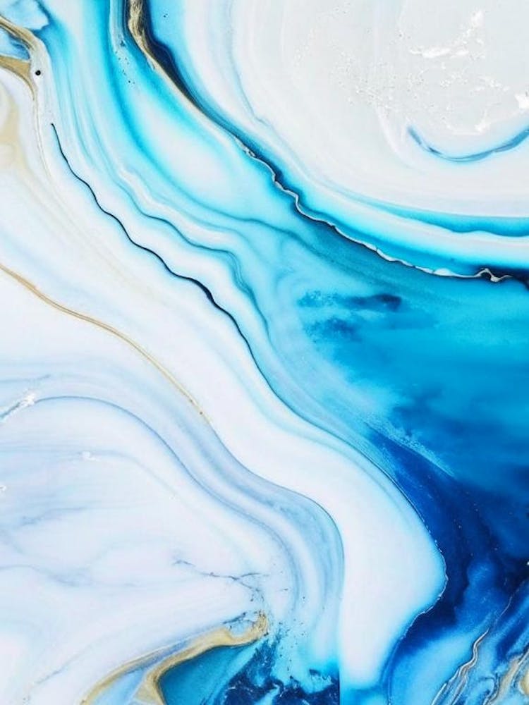 Peinture acrylique abstraite aquatique marbrée 1