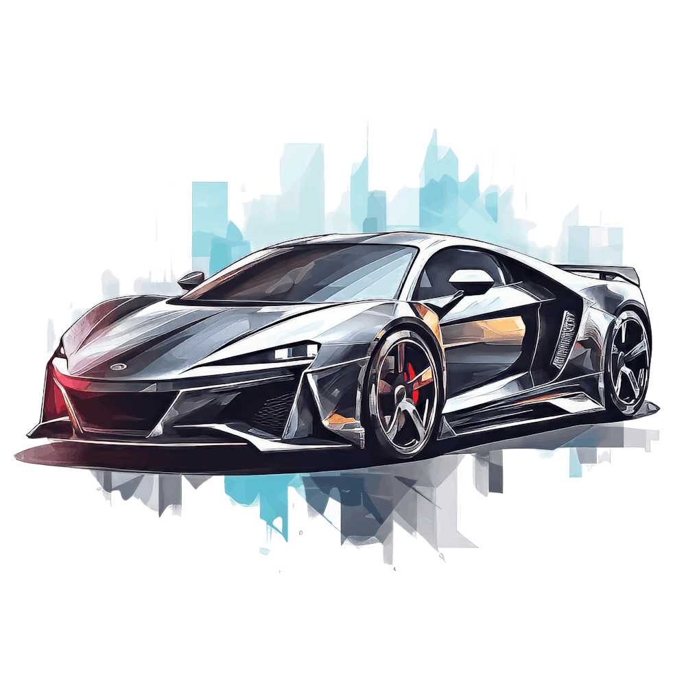 Watercolor Sleek Supercars 5