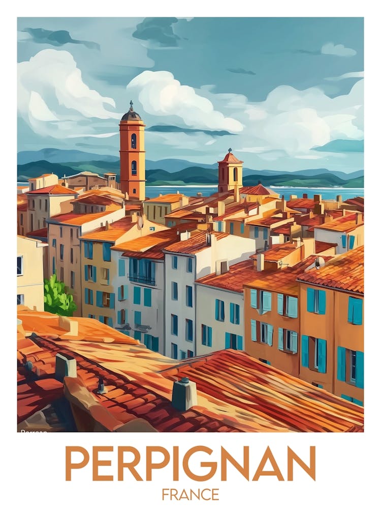 Affiche de voyage Perpignan
