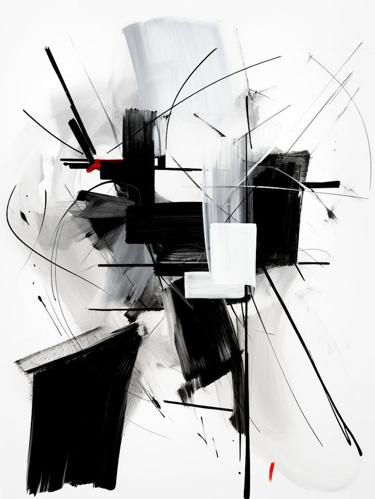 Contrast Abstract Black And White 4