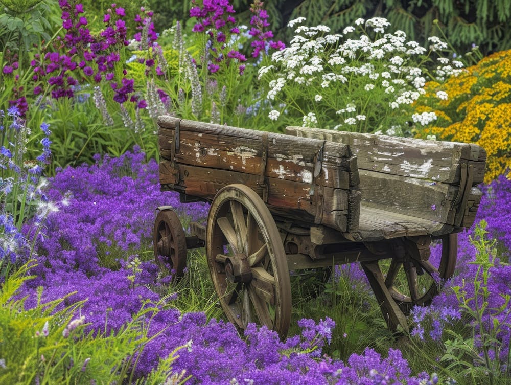 Old Wagon In The Garden