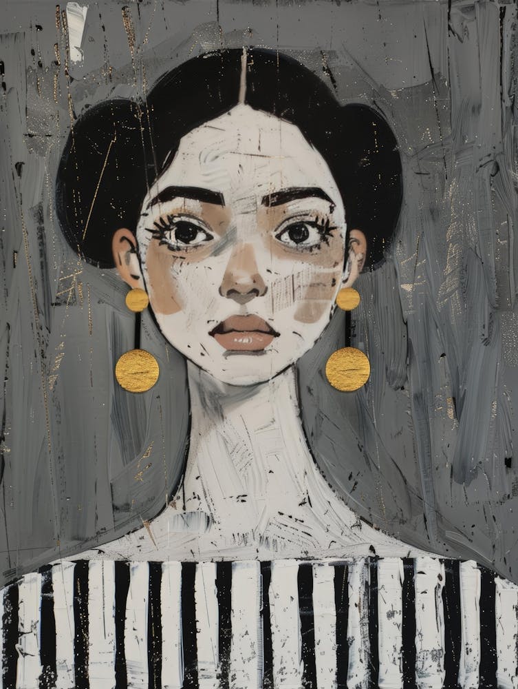 Woman With Gold Earrings