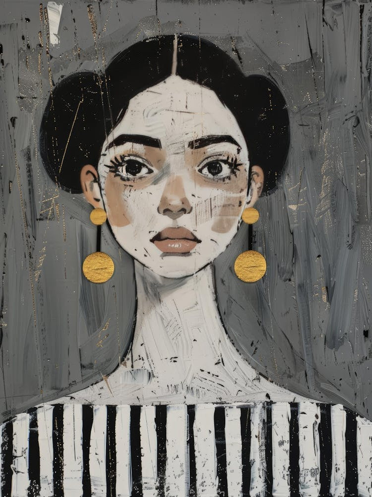 Woman With Gold Earrings