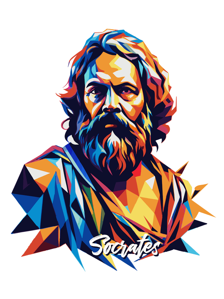 Socrates 01 Portrait WPAP Pop Art