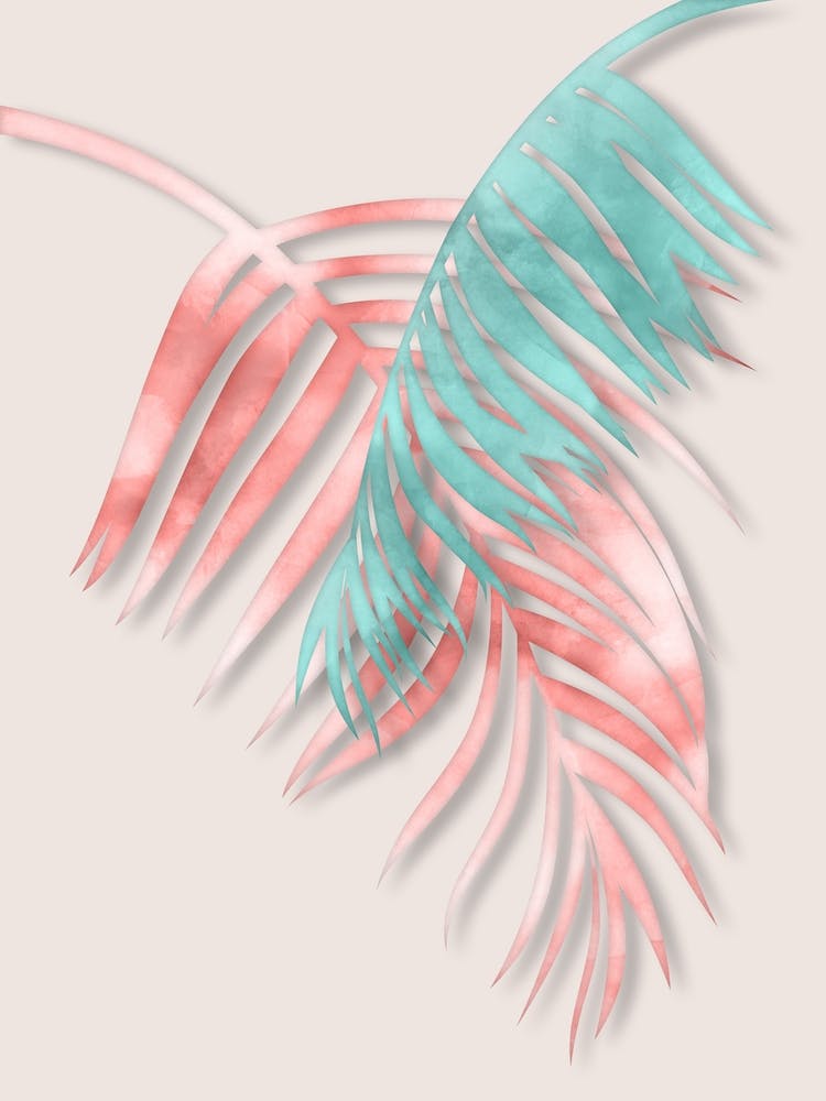 Aquarell-Palmenblätter