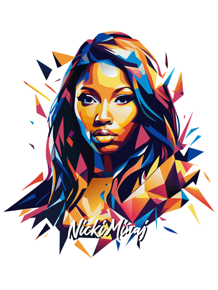Nicki Minaj 01 Portrait Music Icon Style WPAP Pop Art