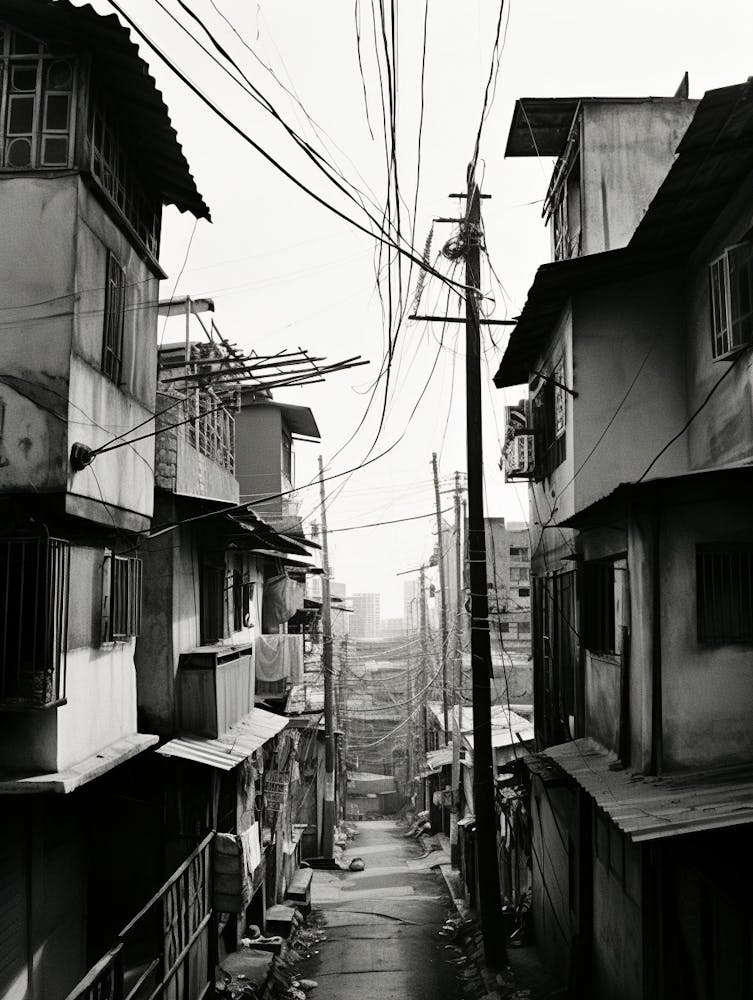 Manila, Philippines, Black And White Old Photo 3