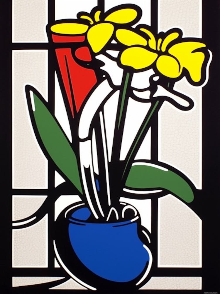Nature morte Fleur de Pois de senteur 3 Style Pop Art