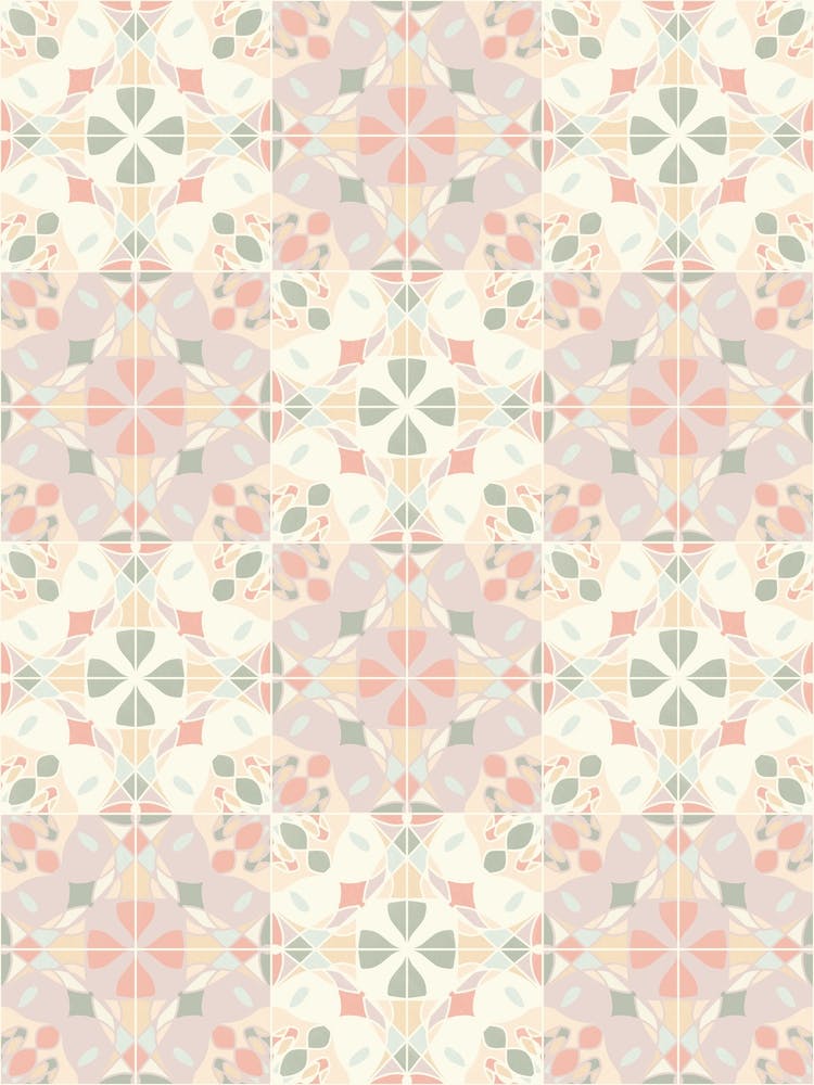 Stained Glass Pastels Tiles