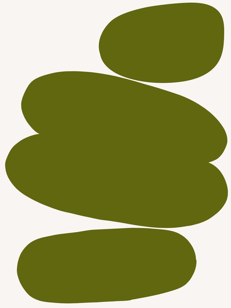 Abstract Bauhaus Shapes Olive