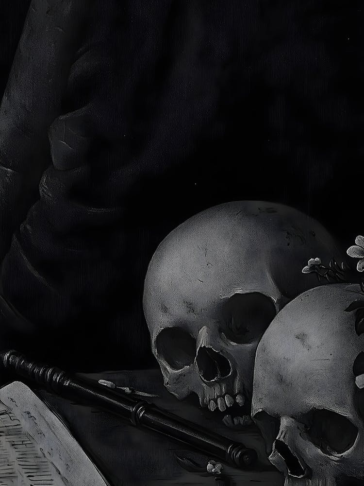 Skulls And Flowers