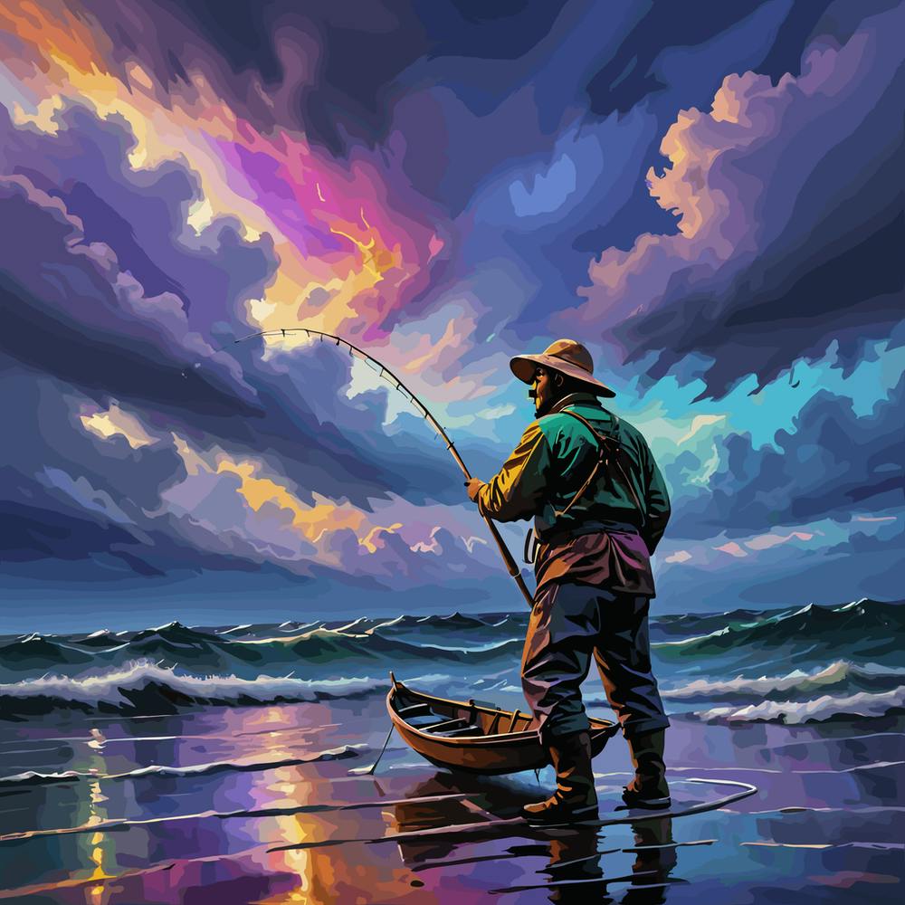 Fishing On The Beach
